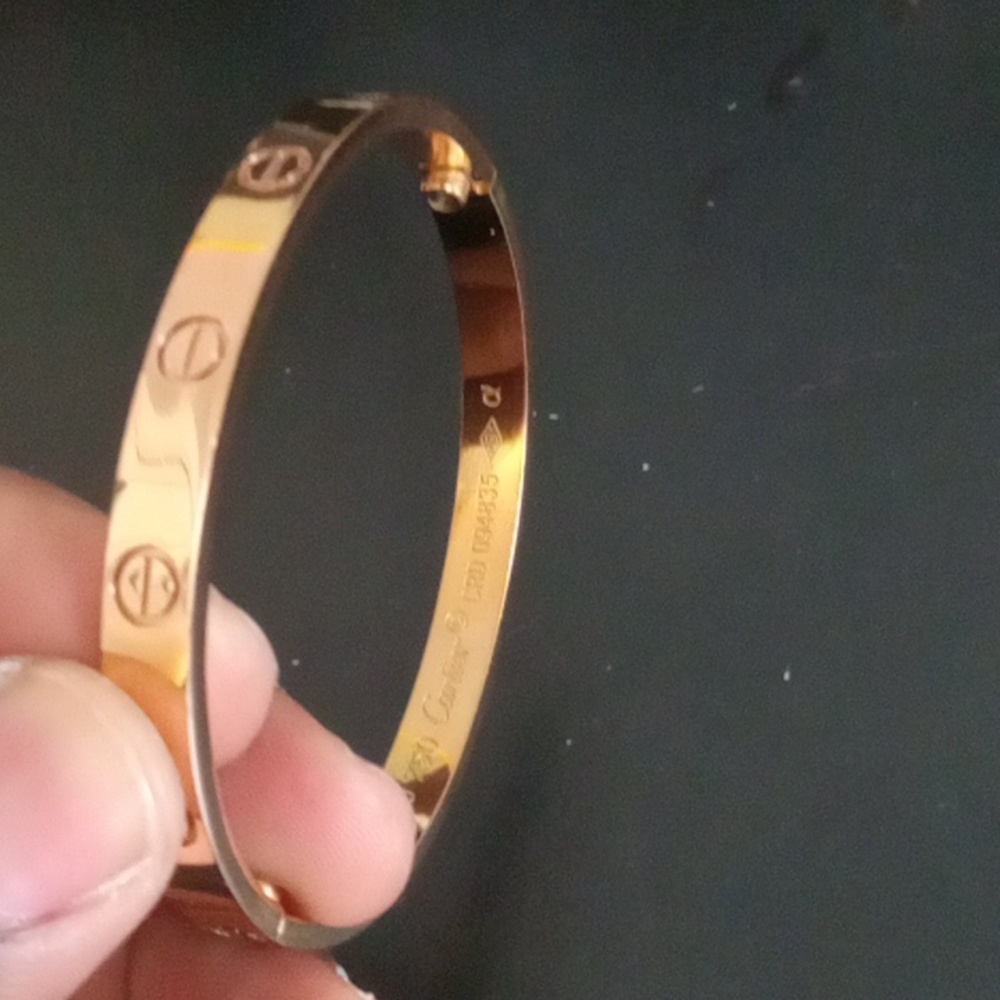 Rose Gold-Tone Screw Motif Bracelet - Picture 6 of 9